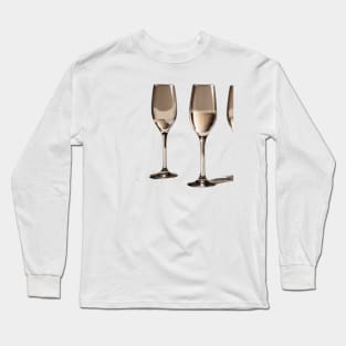 Elegance in Bubbles - Sparkling Wine Glasses Set No. 1007 Long Sleeve T-Shirt